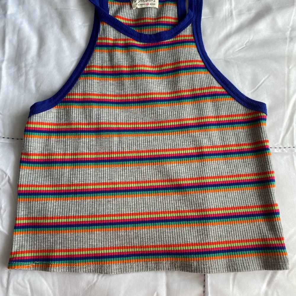 rainbow halter top
